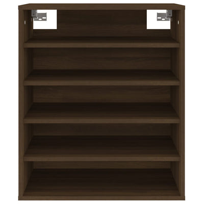 Kenkäteline ruskea tammi 60x35x70 cm tekninen puu