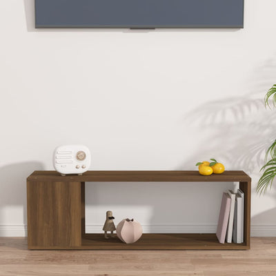 TV-taso ruskea tammi 100x24x32 cm tekninen puu