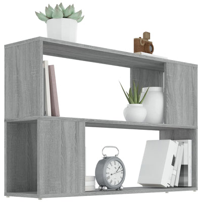 Kirjahylly harmaa Sonoma 100x24x63 cm tekninen puu