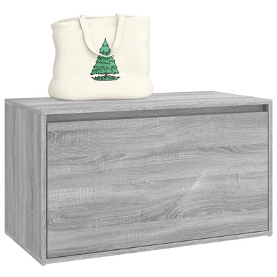 Harmaa eteisen penkki Sextilia 80x40x45cm (sonoma puinen)