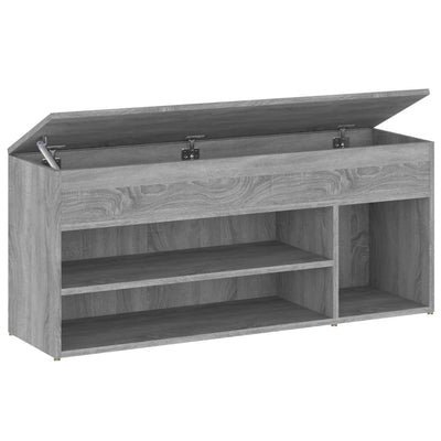 Kenkäpenkki harmaa Sonoma 105x30x45 cm tekninen puu