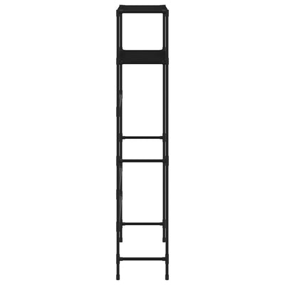 Säilytyshylly pesukoneen ylle 2 tasoa musta 69x28x143 cm rauta