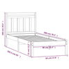 Valkoinen sängynrunko Domnin 90x200cm (mänty)