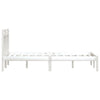 Valkoinen sängynrunko Domnin 200x200cm (mänty)