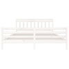Valkoinen sängynrunko Tyrell 200x200cm (puu)