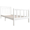 Valkoinen sängynrunko Nezia 90x190cm (single puu)