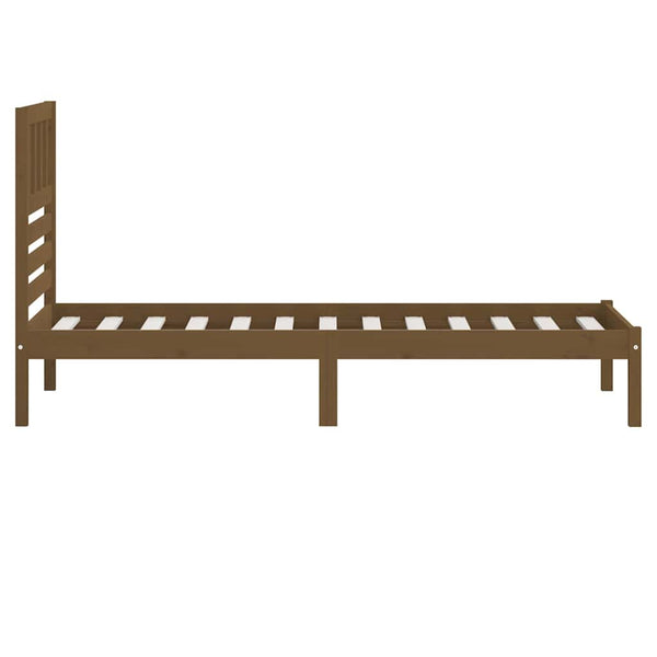 Sängynrunko hunajanrusk 75x190 cm täysi mänty Small Single