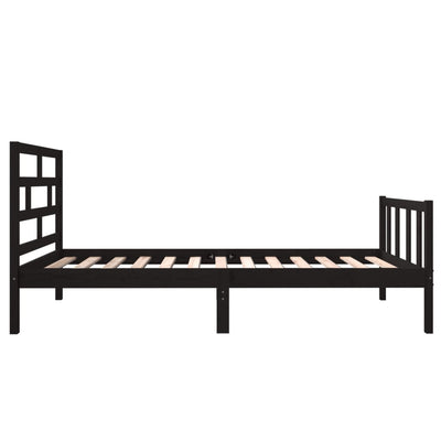 Sängynrunko musta täysi mänty 75x190 cm Small Single