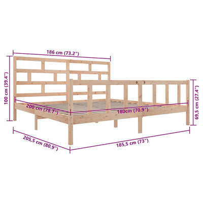 Sängynrunko Tabernacle 180x200cm (mänty super king)