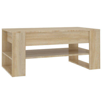Sohvapöytä Sonoma-tammi 102x55x45 cm tekninen puu
