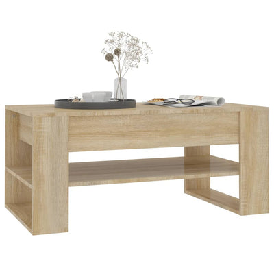 Sohvapöytä Sonoma-tammi 102x55x45 cm tekninen puu