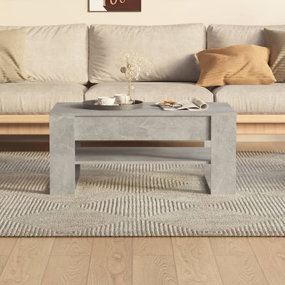 Sohvapöytä betoninharmaa 102x55x45 cm tekninen puu