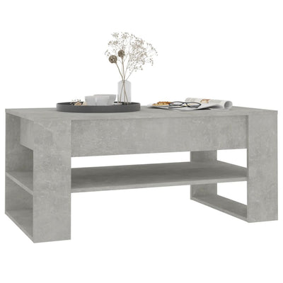 Sohvapöytä betoninharmaa 102x55x45 cm tekninen puu