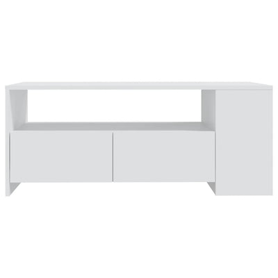 Sohvapöytä valkoinen 102x55x42 cm tekninen puu