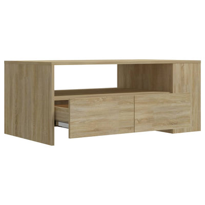 Sohvapöytä Sonoma-tammi 102x55x42 cm tekninen puu