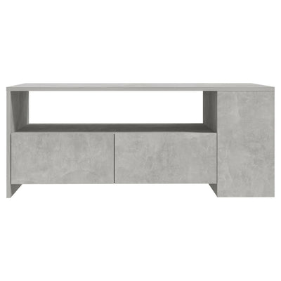 Sohvapöytä betoninharmaa 102x55x42 cm tekninen puu