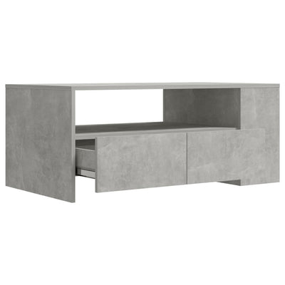 Sohvapöytä betoninharmaa 102x55x42 cm tekninen puu