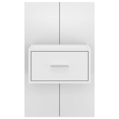 Valkoinen seinäkiinnitettävä yöpöytä Guner