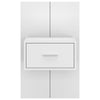 Valkoinen seinäkiinnitettävä yöpöytä Guner (korkeakiilto)