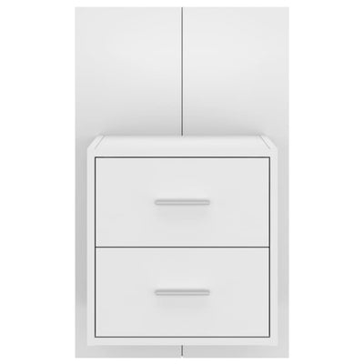 Valkoinen seinäkiinnitettävä yöpöytä Dayana