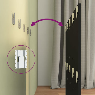 Musta sängynpääty Komuves 120x1,5x80cm (puinen)