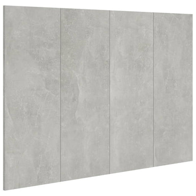 Sängynpääty betoninharmaa 120x1,5x80 cm tekninen puu