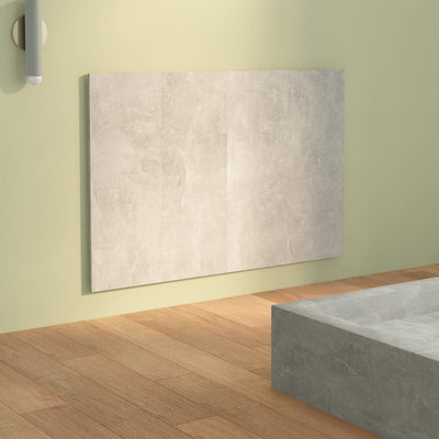Sängynpääty betoninharmaa 120x1,5x80 cm tekninen puu