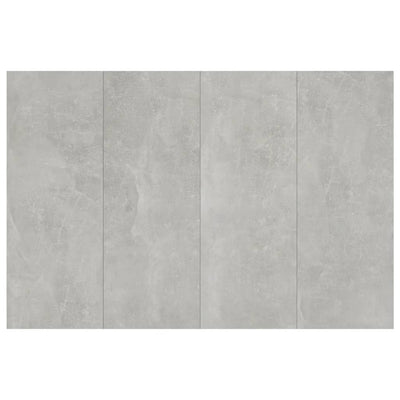 Betoninharmaa sängynpääty Komuves 120x1,5x80cm (puinen)