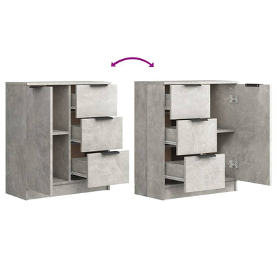 Senkki betoninharmaa 60x30x70 cm tekninen puu