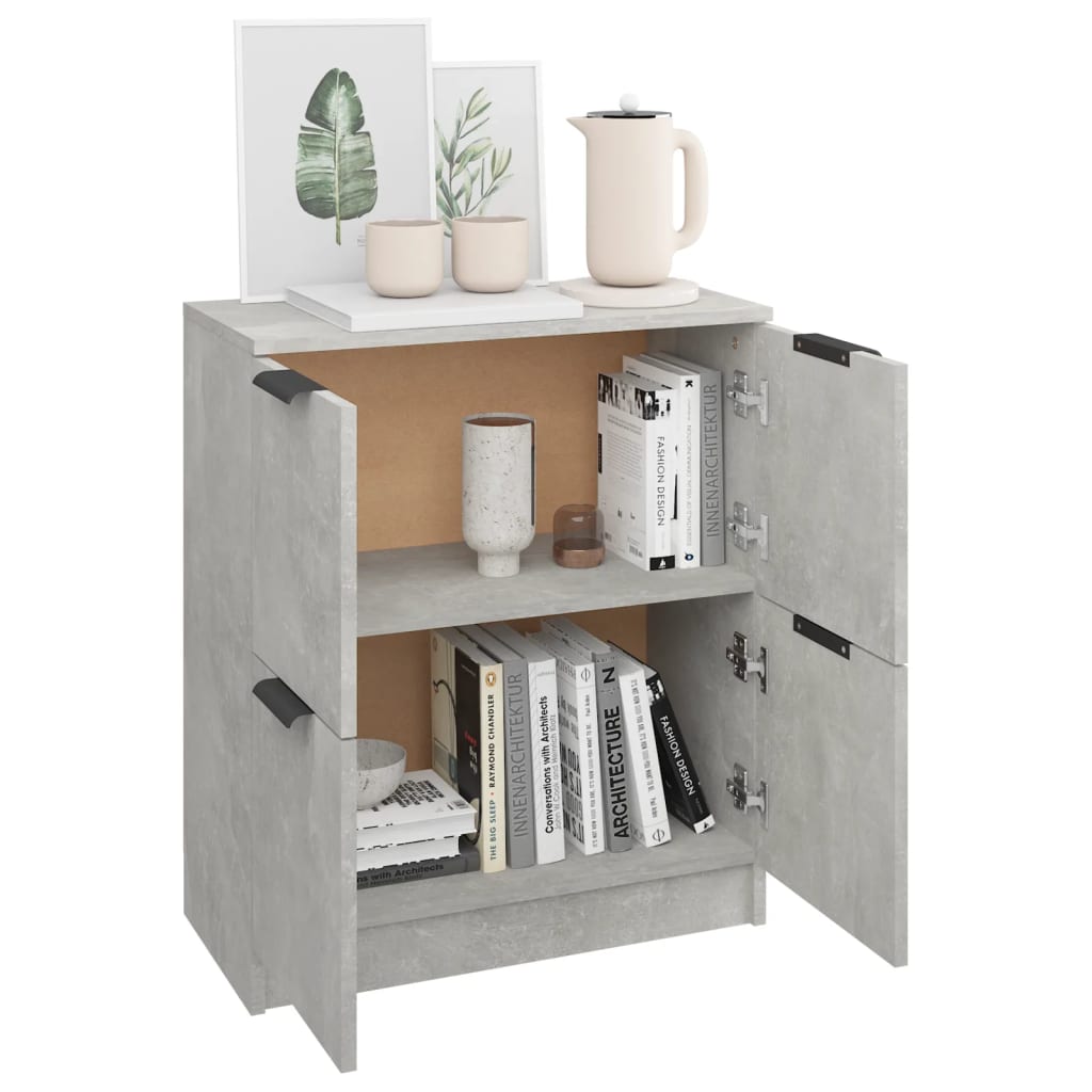 Betoninharmaa senkki Candefia 60x30x70cm (puinen)