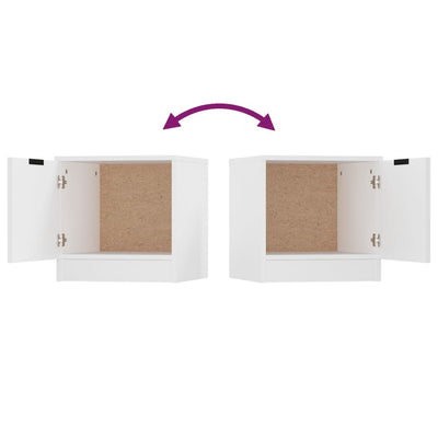 Valkoinen yöpöydät Clejanu 40x39x40cm (2 kpl)