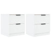 Valkoinen yöpöydät Macarthur (2 kpl puinen)