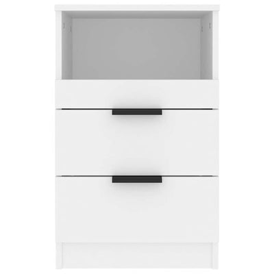 Valkoinen yöpöydät Pencea (2 kpl puinen)