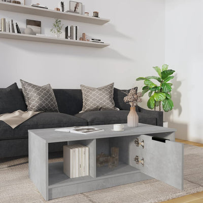 Sohvapöytä betoninharmaa 102x50x36 cm tekninen puu
