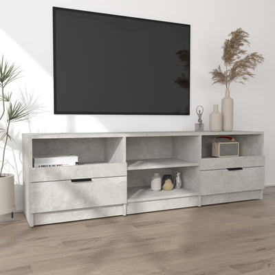 TV-taso betoninharmaa 150x33,5x45 cm tekninen puu