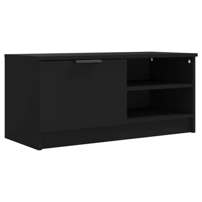 TV-taso musta 80x35x36,5 cm tekninen puu