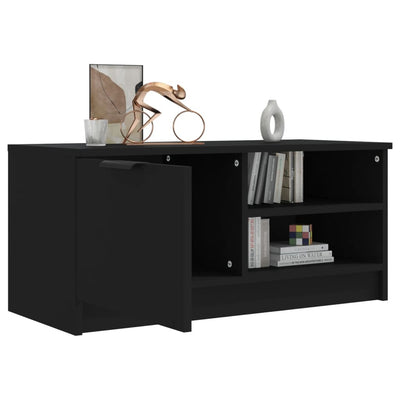 TV-taso musta 80x35x36,5 cm tekninen puu