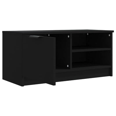 TV-taso musta 80x35x36,5 cm tekninen puu