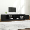 TV-tasot 2 kpl musta 80x35x36,5 cm tekninen puu