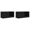 TV-tasot 2 kpl musta 80x35x36,5 cm tekninen puu