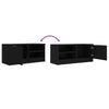 TV-tasot 2 kpl musta 80x35x36,5 cm tekninen puu