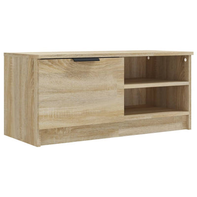 TV-tasot 2 kpl Sonoma-tammi 80x35x36,5 cm tekninen puu