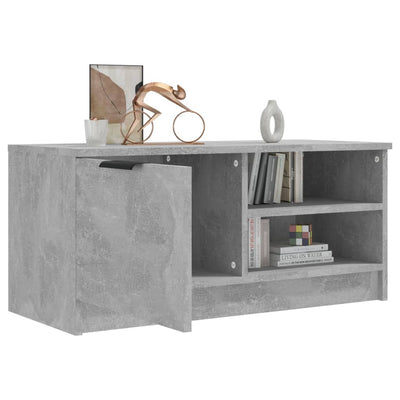 TV-taso betoninharmaa 80x35x36,5 cm tekninen puu