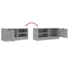TV-taso betoninharmaa 80x35x36,5 cm tekninen puu