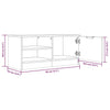 TV-taso betoninharmaa 80x35x36,5 cm tekninen puu