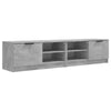 TV-tasot 2 kpl betoninharmaa 80x35x36,5 cm tekninen puu
