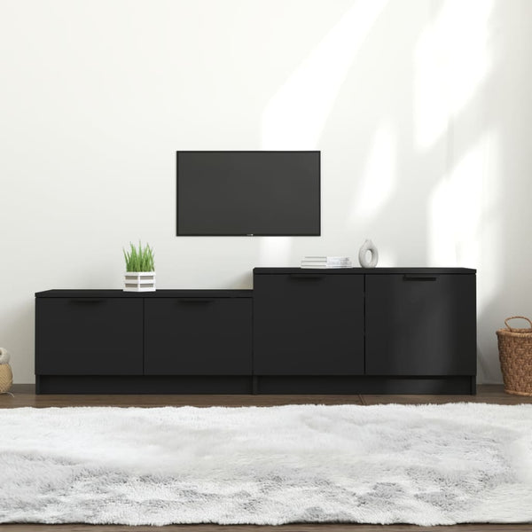 TV-taso musta 158,5x36x45 cm tekninen puu