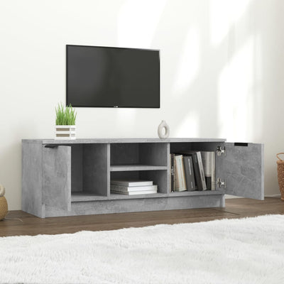 TV-taso betoninharmaa 102x35x36,5 cm tekninen puu