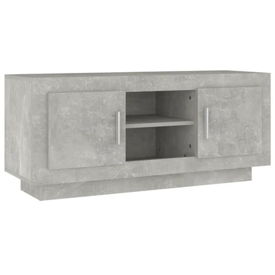 TV-taso betoninharmaa 102x35x45 cm tekninen puu