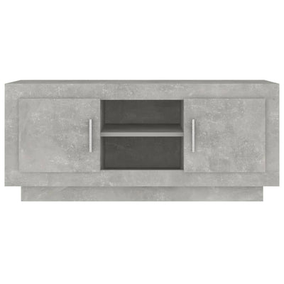 TV-taso betoninharmaa 102x35x45 cm tekninen puu